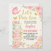 Tea Party Anniversaire Invitation (Devant)