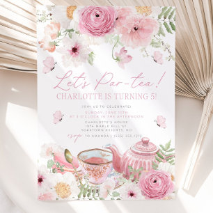 Tea Party Anniversaire Invitation Par tea Annivers