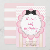 Tea Party Anniversaire Invitations (Devant / Derrière)