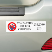 Tea Party are for children Bumpersticker (Op auto)