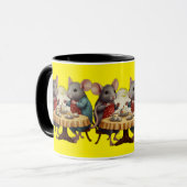 Tea Party avec souris illustrée sur Mug (Devant gauche)