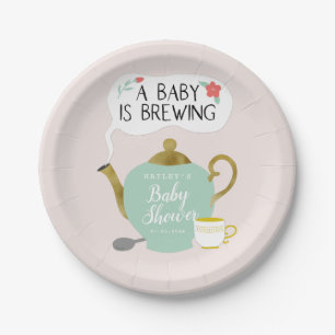 Tea Party Baby shower   Baby Papieren Bordje
