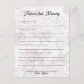 Tea Party Baby shower Cartes de conseil (Dos)