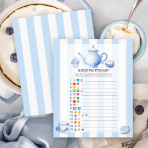 Tea party baby shower Emoji pictionary spel