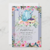 Tea Party Baby Shower Invitations (Devant)