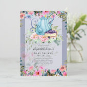 Tea Party Baby Shower Invitations (Debout devant)