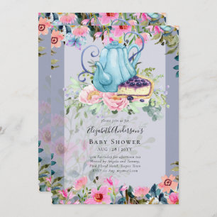 Tea Party Baby Shower Invitations