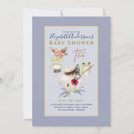 Tea Party Baby Shower Invitations Cute Tea Pot