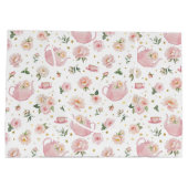 Tea Party Baby shower rose Floral Grand sac cadeau (Dos)