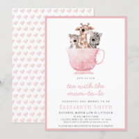 Tea Party Baby shower Safari Animal Mom To Be