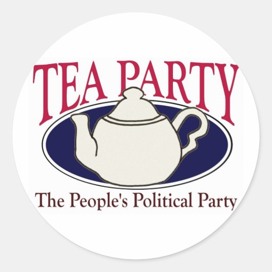 Tea Party Belastingdag sticker (Voorkant)