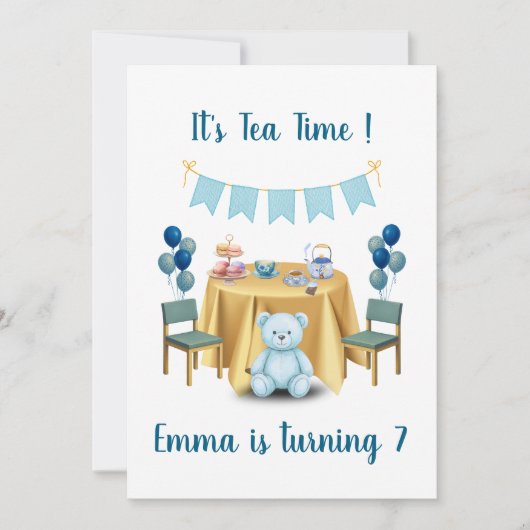 Tea Party Birthday Invitation (Devant)