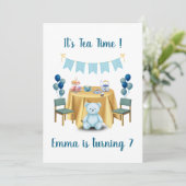 Tea Party Birthday Invitation (Debout devant)