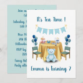 Tea Party Birthday Invitation (Devant / Derrière)