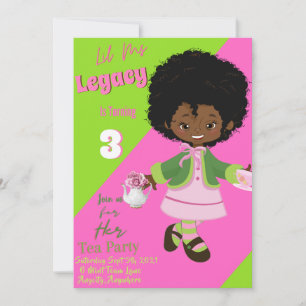Tea Party Birthday Invitation Kaart