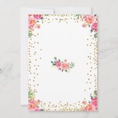 Tea Party Birthday Invitation Kaart (Achterkant)