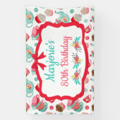 Tea Party Birthday Spandoek (Verticaal)