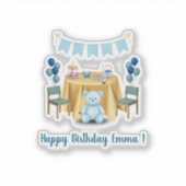 Tea Party Birthday Sticker (Devant)