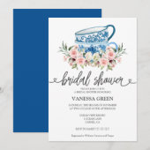 Tea Party Bridal Shower Invitation Kaart (Voorkant / Achterkant)