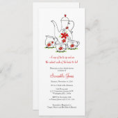 Tea Party Bridal Shows Invitations Tea Set (Devant / Derrière)