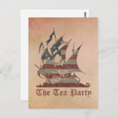 Tea Party Briefkaart (Voorkant / Achterkant)