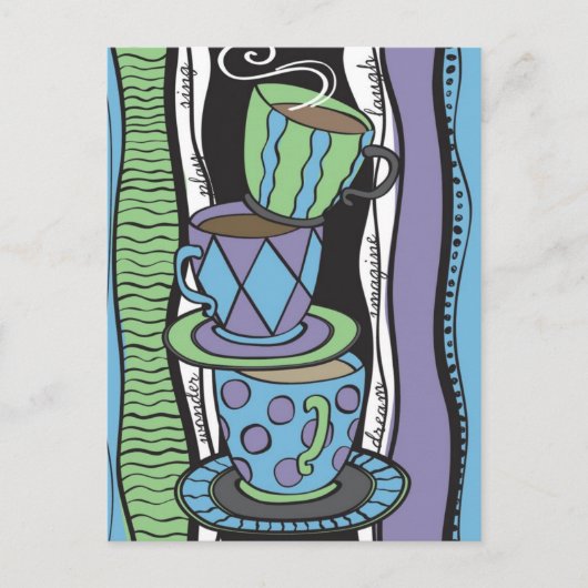 Tea Party Briefkaart (Voorkant)