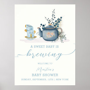  Tea Party Brouwen Baby shower Welkom Poster