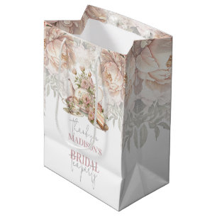 Tea Party bruids bloemen gepersonaliseerd Medium Cadeauzakje