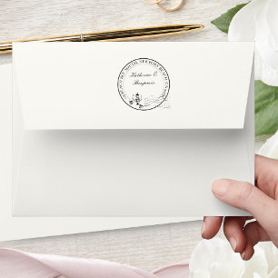 Tea Party bruiloft bruids ronde retour adres Rubberstempel