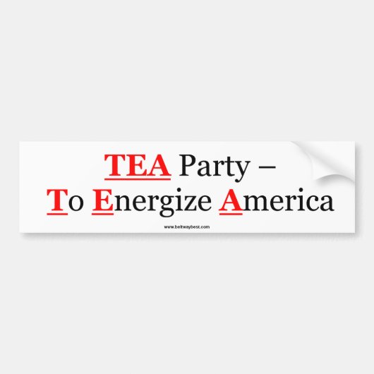 TEA Party - Bumpersticker (Voorkant)
