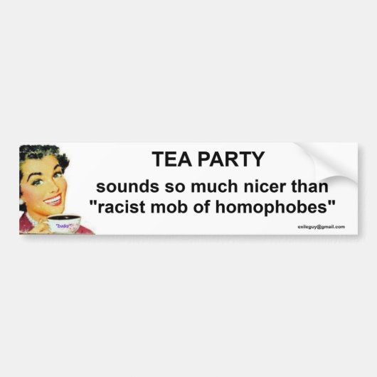Tea Party Bumpersticker (Voorkant)