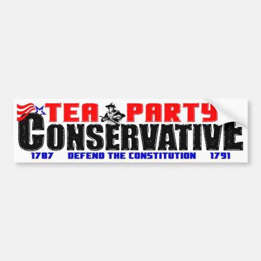 Tea Party Conservative Bumpersticker (Voorkant)
