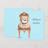 Tea Party Cupcake Invitations de design victorien (Devant / Derrière)