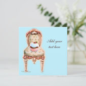 Tea Party Cupcake Invitations de design victorien (Debout devant)