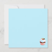 Tea Party Cupcake Invitations de design victorien (Dos)