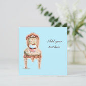 Tea Party Cupcake Invitations de design victorien (Debout devant)