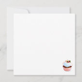 Tea Party Cupcake Victoriaans Design Invitations Kaart (Achterkant)