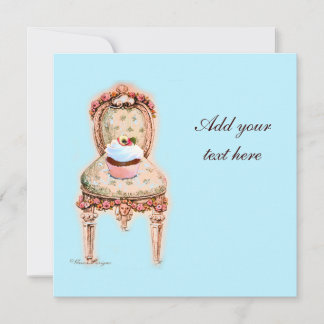 Tea Party Cupcake Victoriaans Design Invitations Kaart