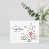 Tea Party, Demande de carte postale, Fleurs roses (Debout devant)