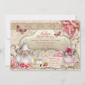 Tea Party Douche Anniversaire invitations (Dos)