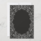 Tea Party Elegant Kant Zwart Wit Baby shower Kaart (Achterkant)