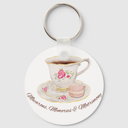 Tea Party Elegant Vrijgezellenfeest Bachelorette Sleutelhanger (Voorkant)