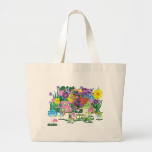 Tea Party Fairy, Watch en paddenstoelen Grote Tote Bag