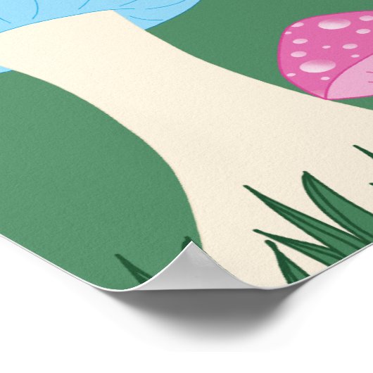 Tea Party Fairy, Watch en paddenstoelen Poster (Hoek)