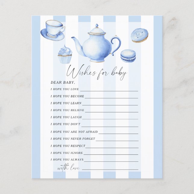 Tea party - Feestspel | Wensen voor baby spel (Voorkant)
