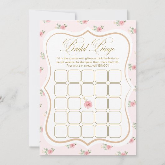 Tea Party Fête des mariées Bingo Carte de jeu (Devant)