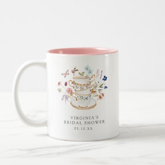 Tea Party Fête des mariées café Mug (Gauche)