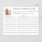 Tea Party | Fête des mariées de thé | Cartes de re (Devant)