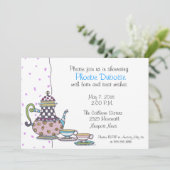 Tea Party - Fête des mariées - invitation (Debout devant)