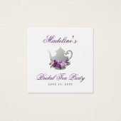 Tea Party Fête des mariées Violet Violet Floral Ta (Devant)